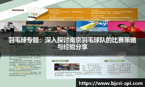 羽毛球专题：深入探讨南京羽毛球队的比赛策略与经验分享